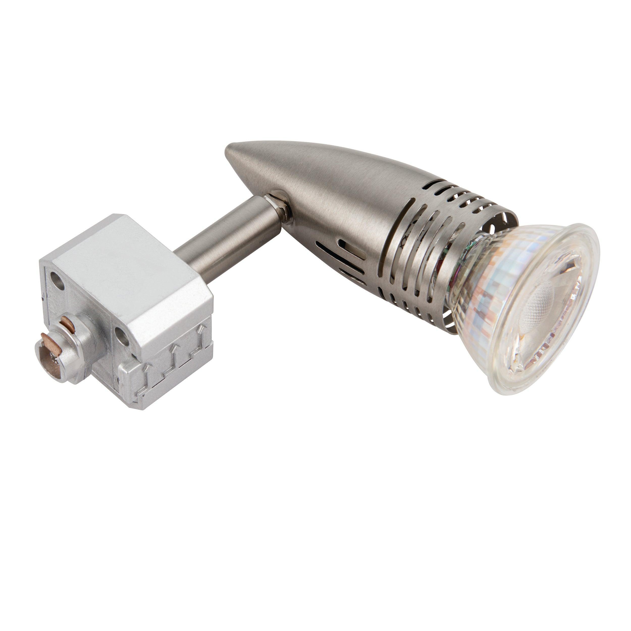 conor chrome track head light 50wby Saxby Lighting, close up image