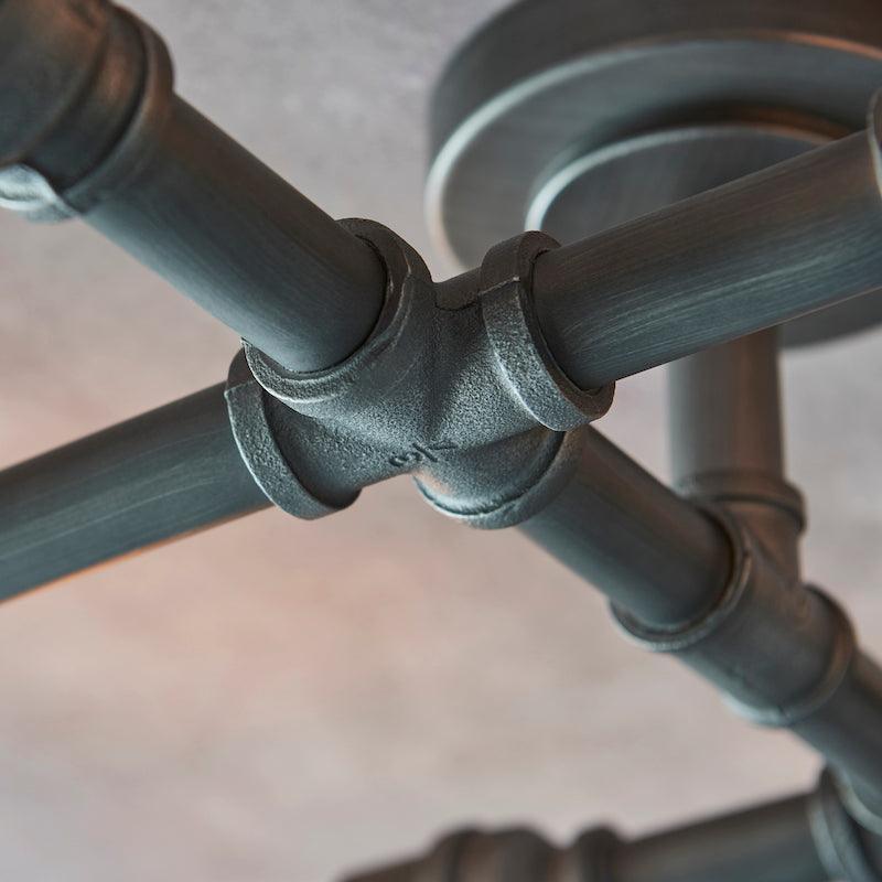 Pipe 6lt Semi Flush Ceiling Light by Endon Lighting Living Room Image 9