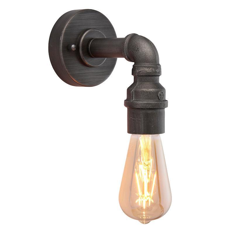 Pipe 1lt Brass Wall Light by Endon Lighting 8