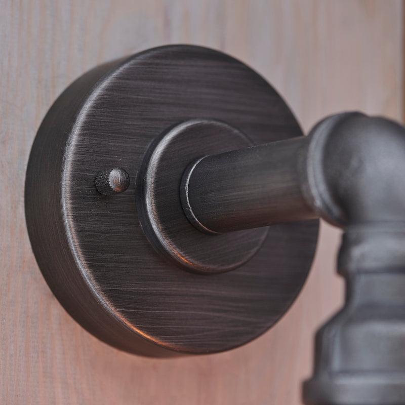 Pipe 1lt Brass Wall Light by Endon Lighting 6