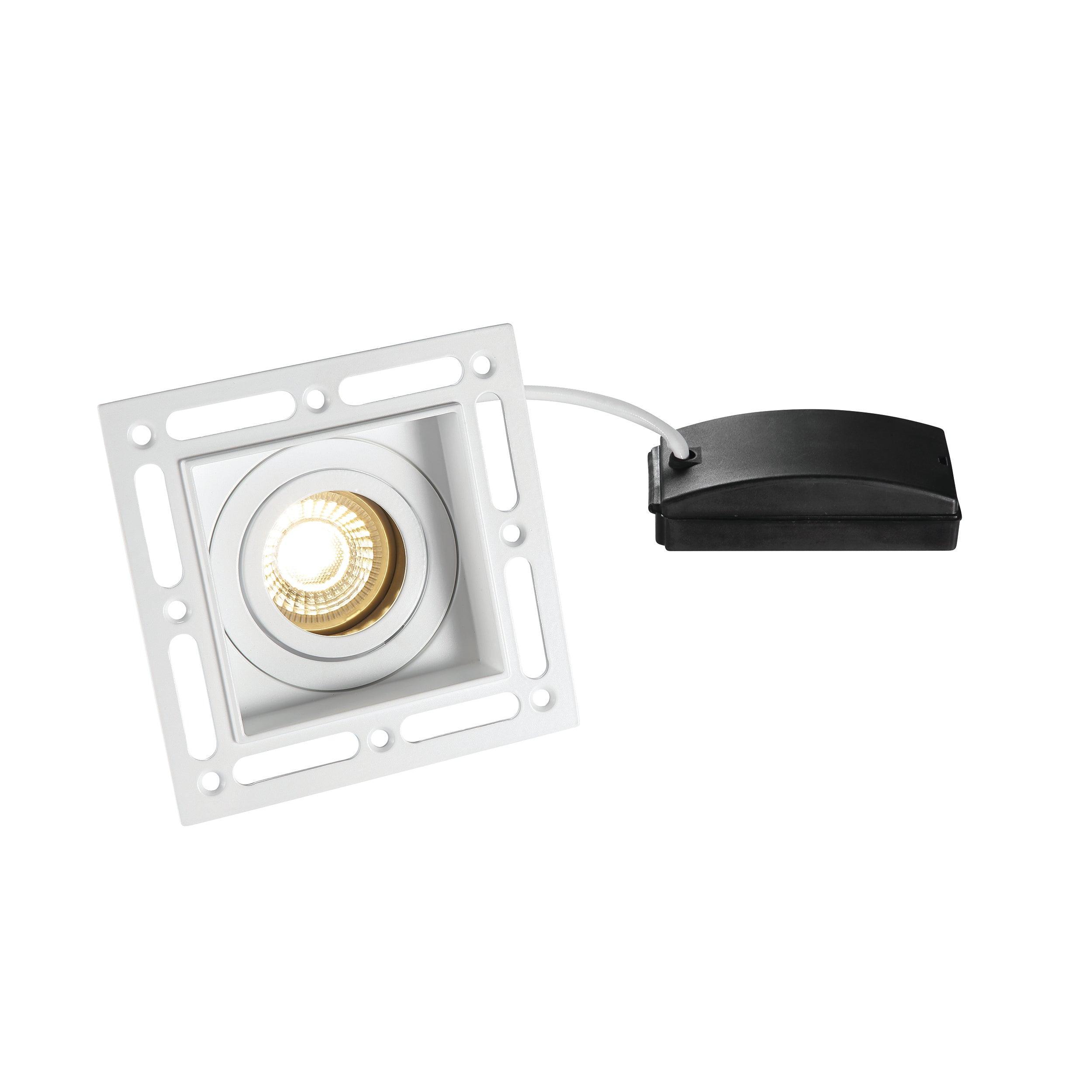 trimless downlight square 50w whiteby saxby lighting