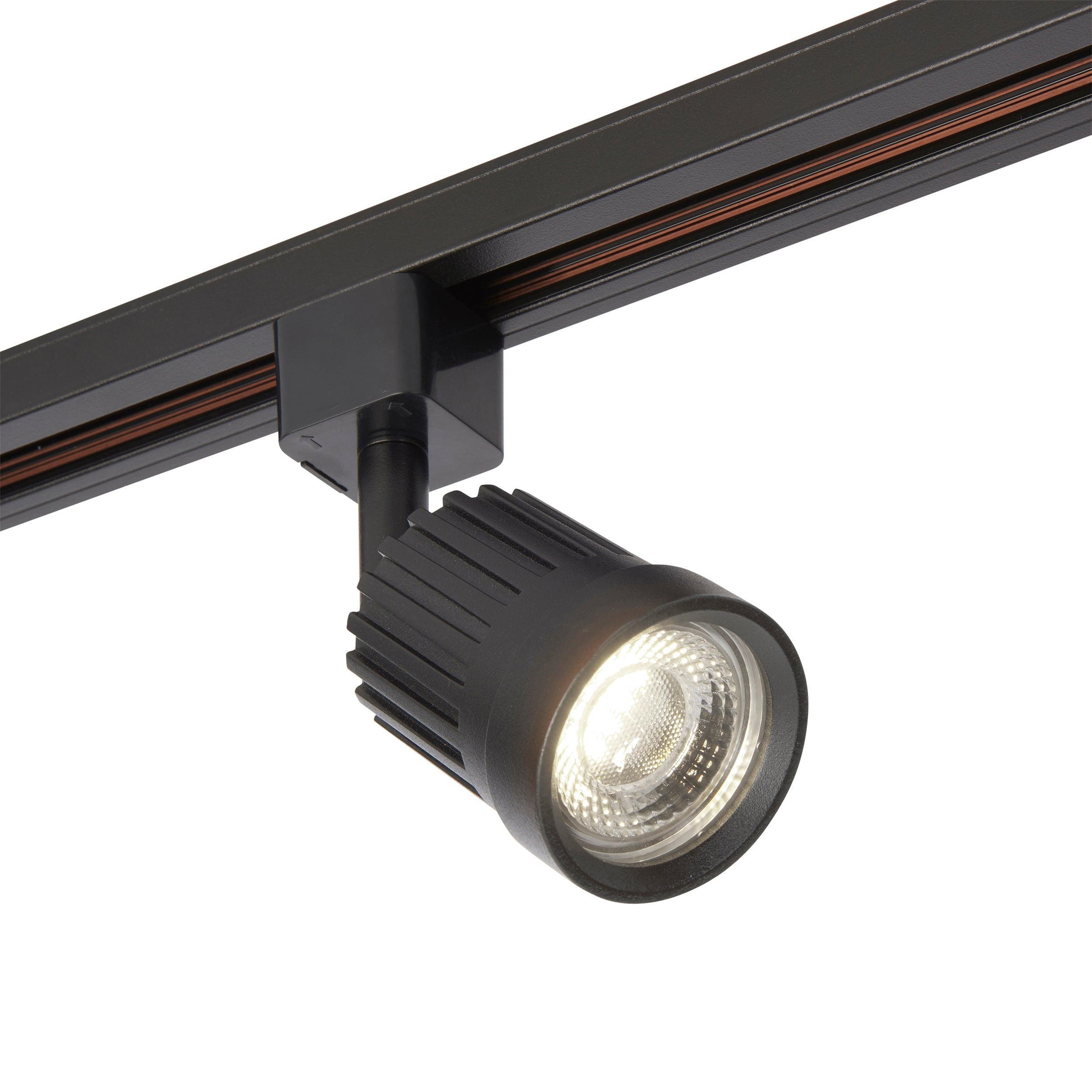 pacto black led cool white track spotlightby saxby lighting