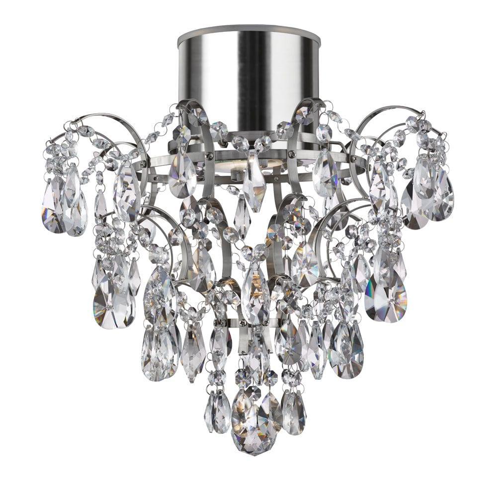 belle chrome semi flush bathroom crystal chandelier
