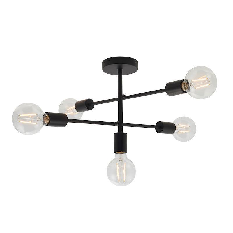 Studio 5lt Semi Flush Ceiling Light by Endon Lighting Living Room Image 10