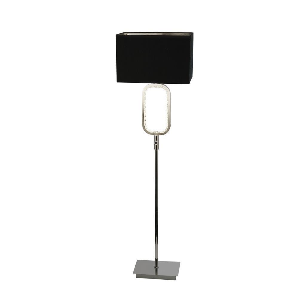 Searchlight Aura Chrome Floor Lamp With Black Shade by 1