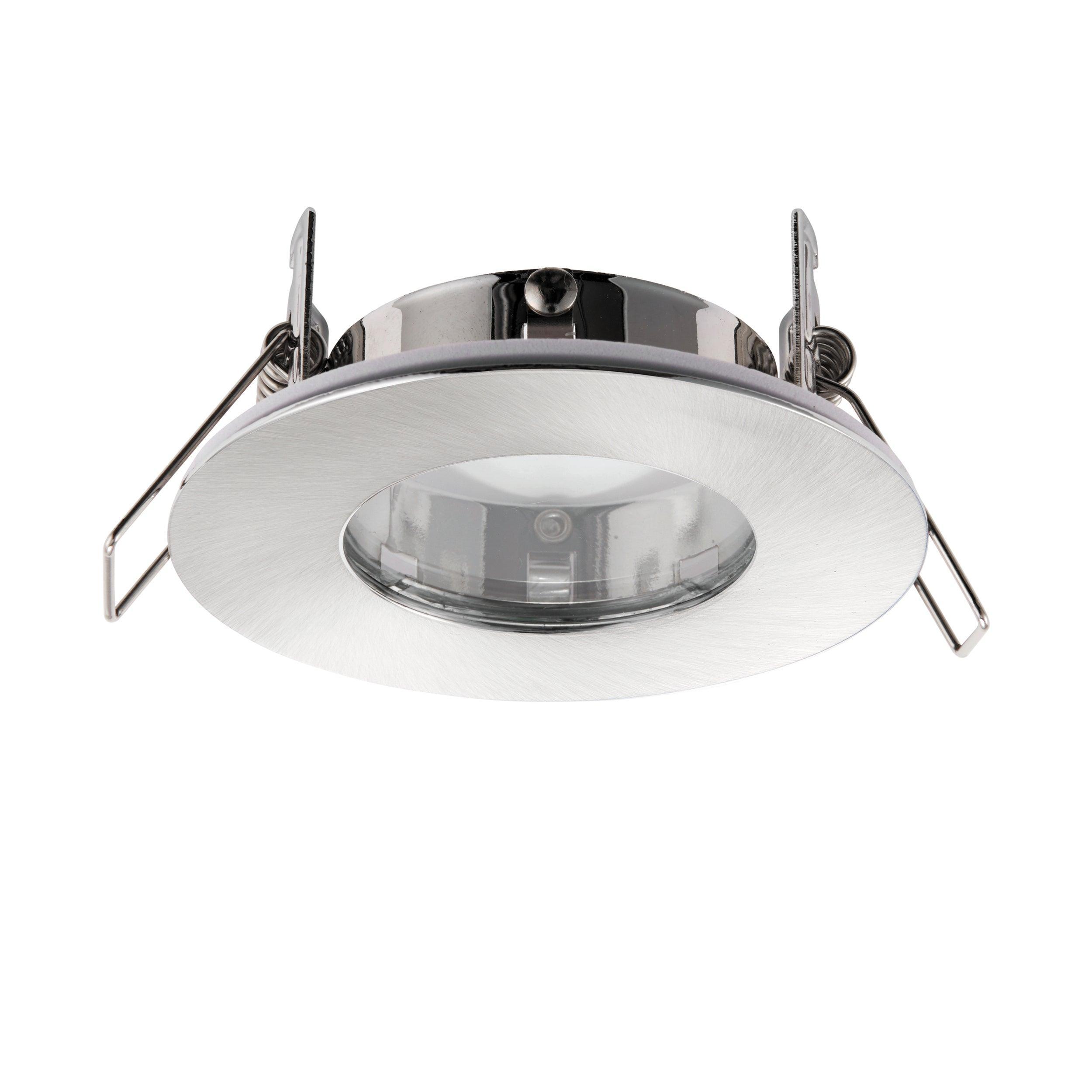 speculo brushed chrome recessed light ip65 50wby saxby lighting