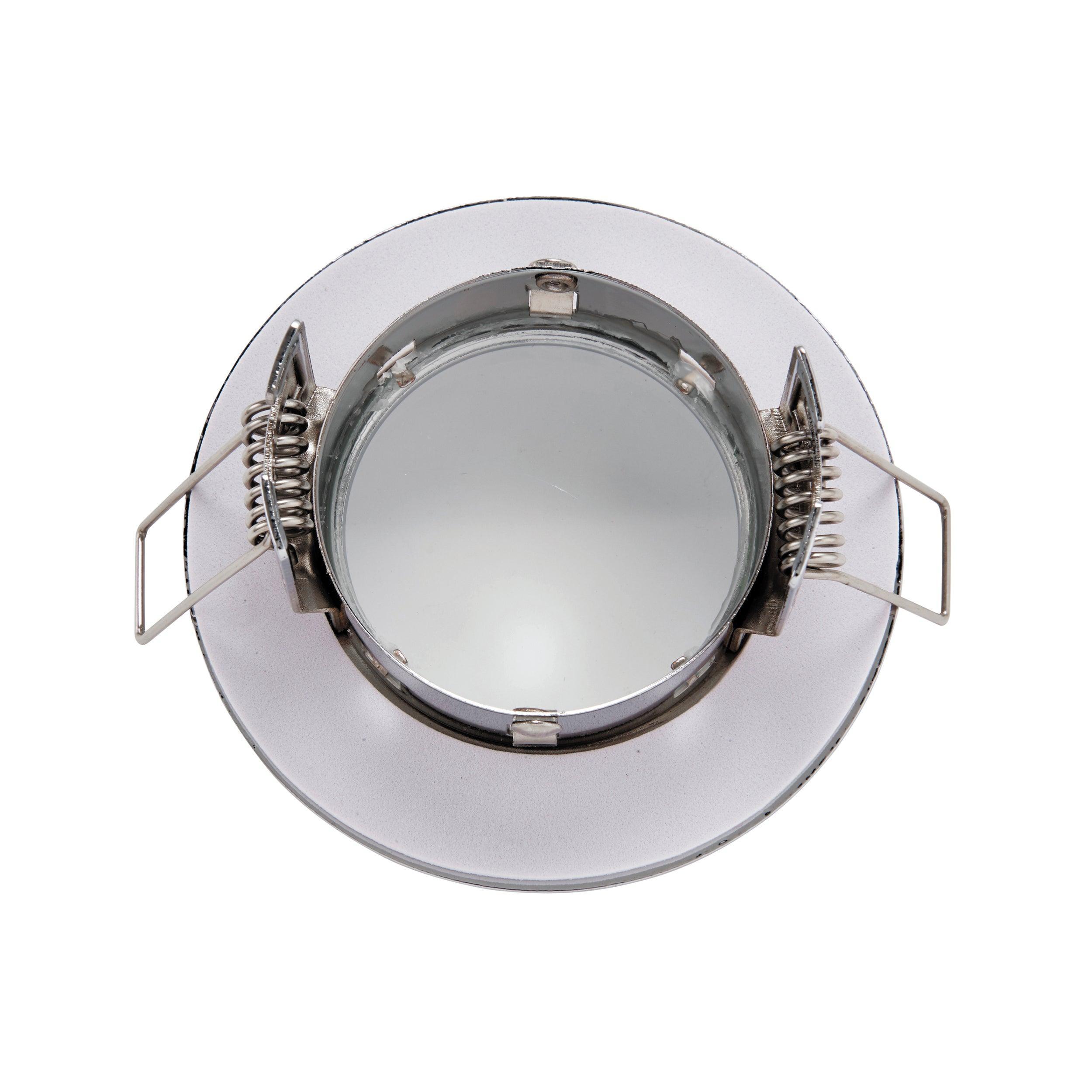 speculo brushed chrome recessed light ip65 50wby Saxby Lighting, close up image