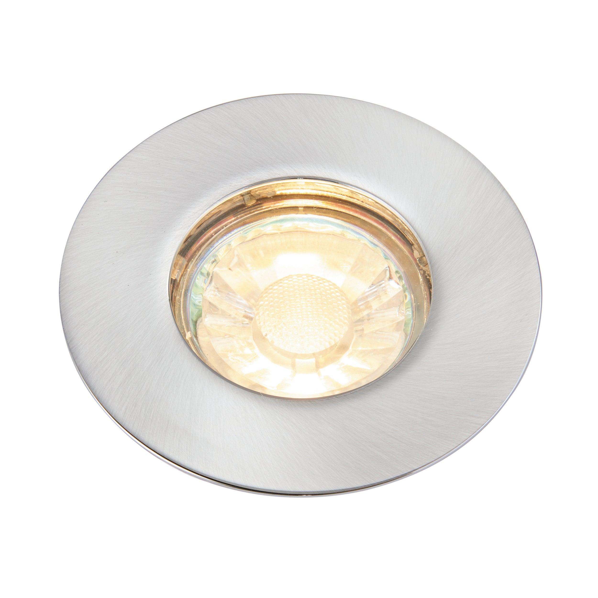 speculo brushed chrome recessed light ip65 50w by saxby lighting, close up image 275