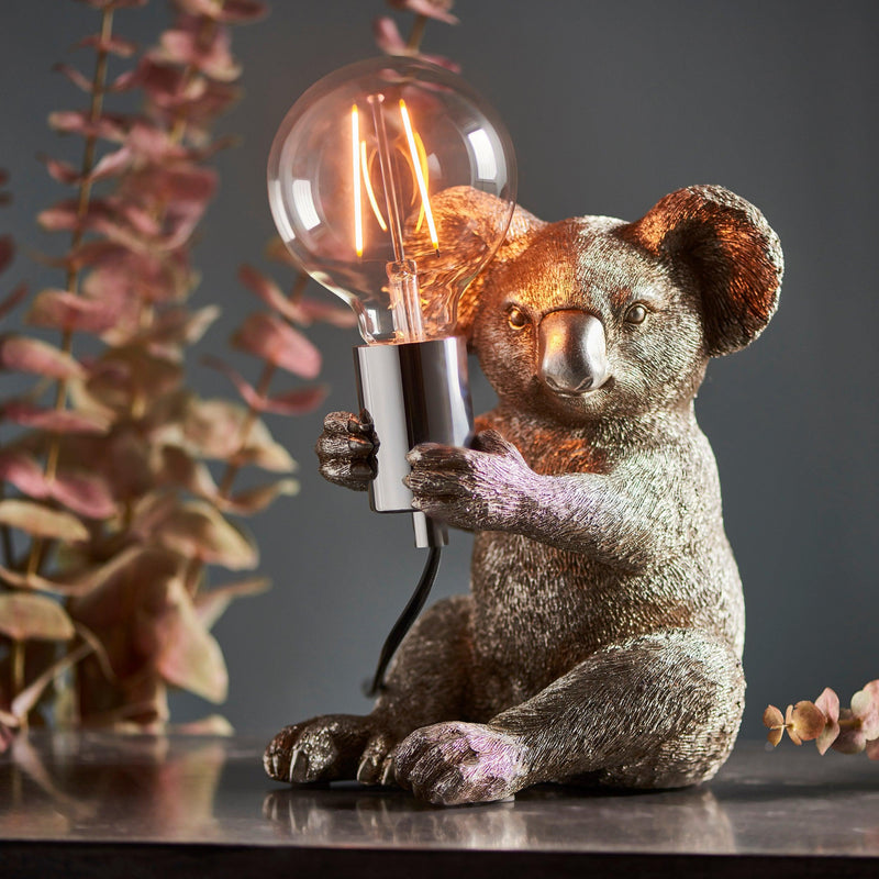 Living Lighting Koala Vintage Silver Table Lamp-Living Lights-Living-Room-Tiffany Lighting Direct-[image-position]