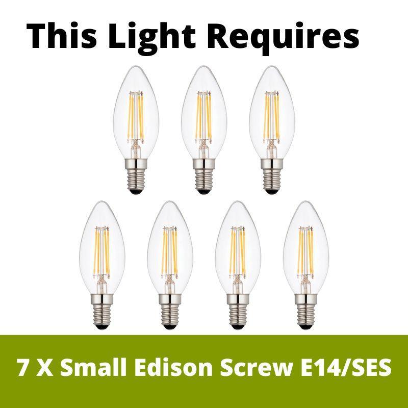 bouquet 7 light chrome ceiling pendant crystal glass by searchlight lighting, LED Lamp Bulb Guide