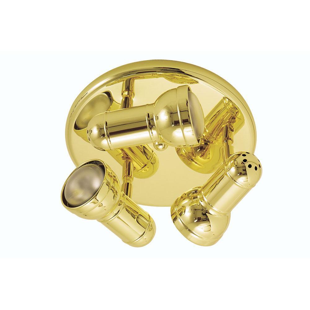 regency 3 plate spot light polished brass adjustable