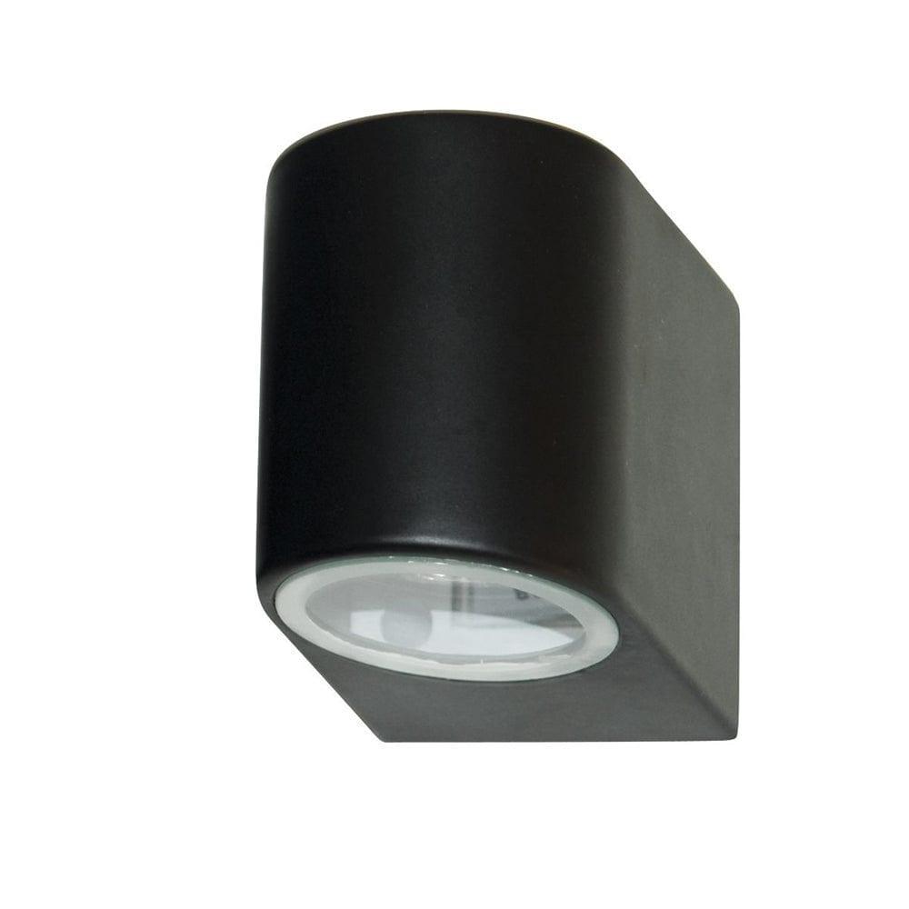 led outdoor porch black down wall light ip44