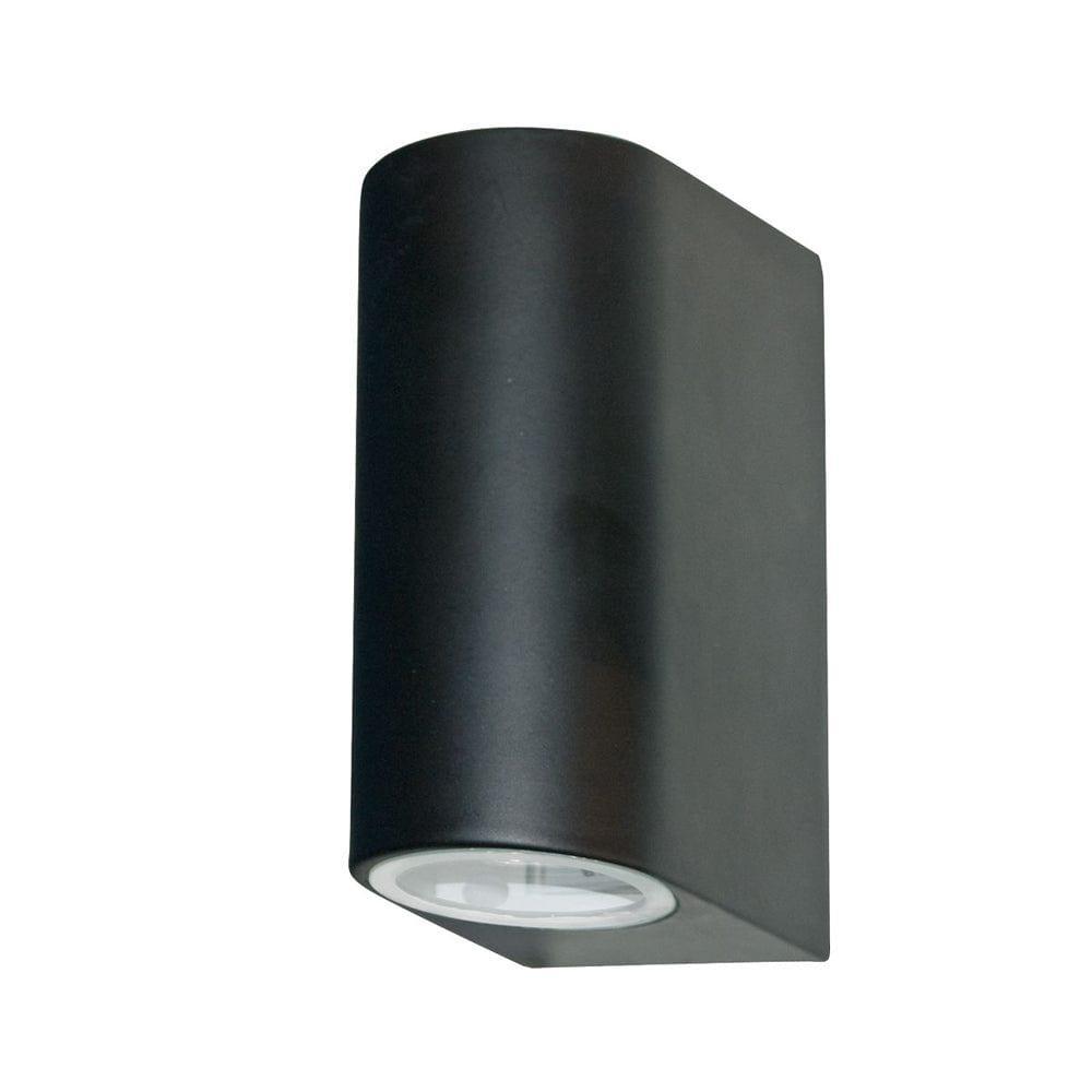 led outdoor porch black up down wall light ip44