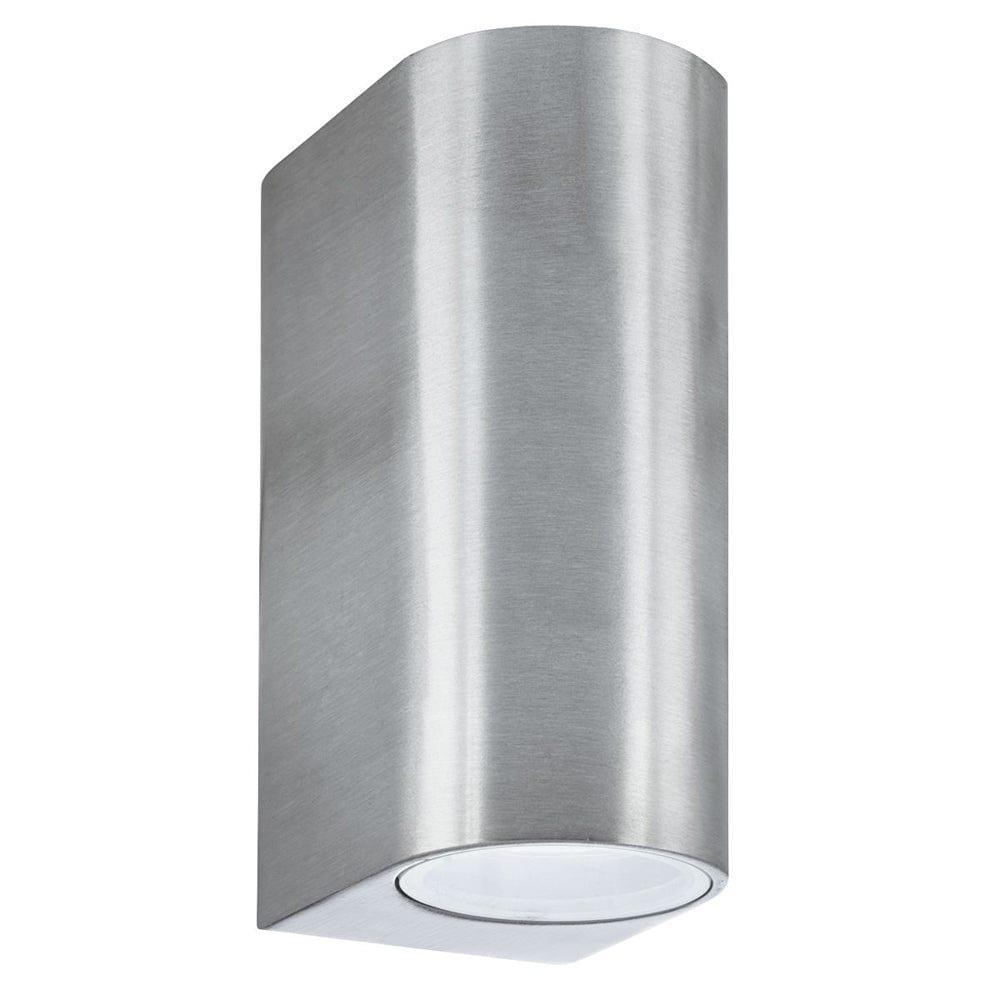 led outdoor porch silver up down wall light