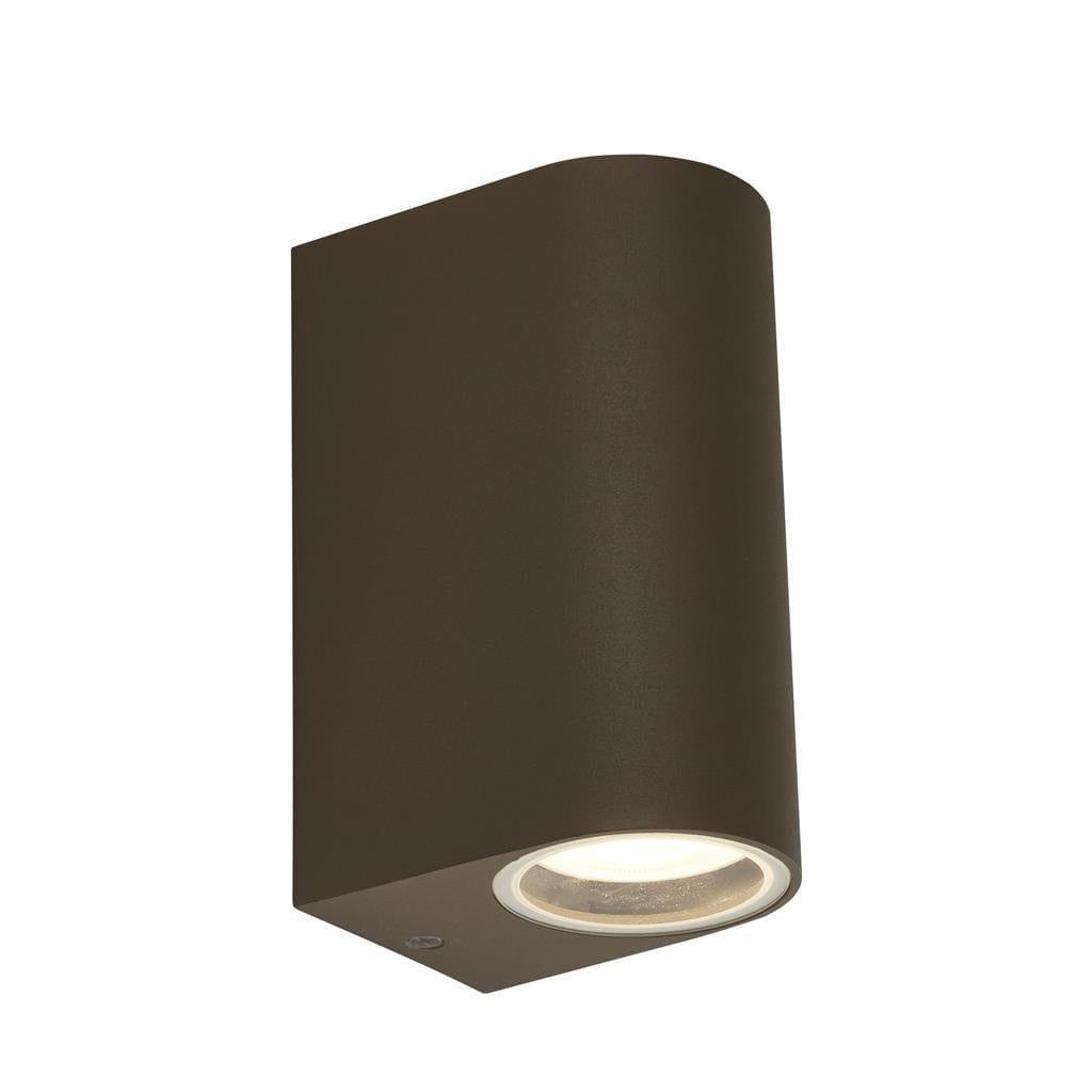 led outdoor porch rust brown up down wall light