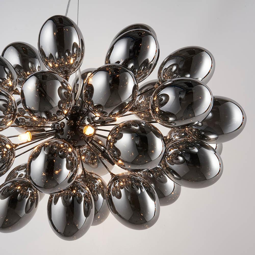Endon Infinity 8 Light Black Chrome Pendant Ceiling Light-Ceiling Pendant Lights-Endon Lighting hallway lighting photo Tiffany Lighting Direct