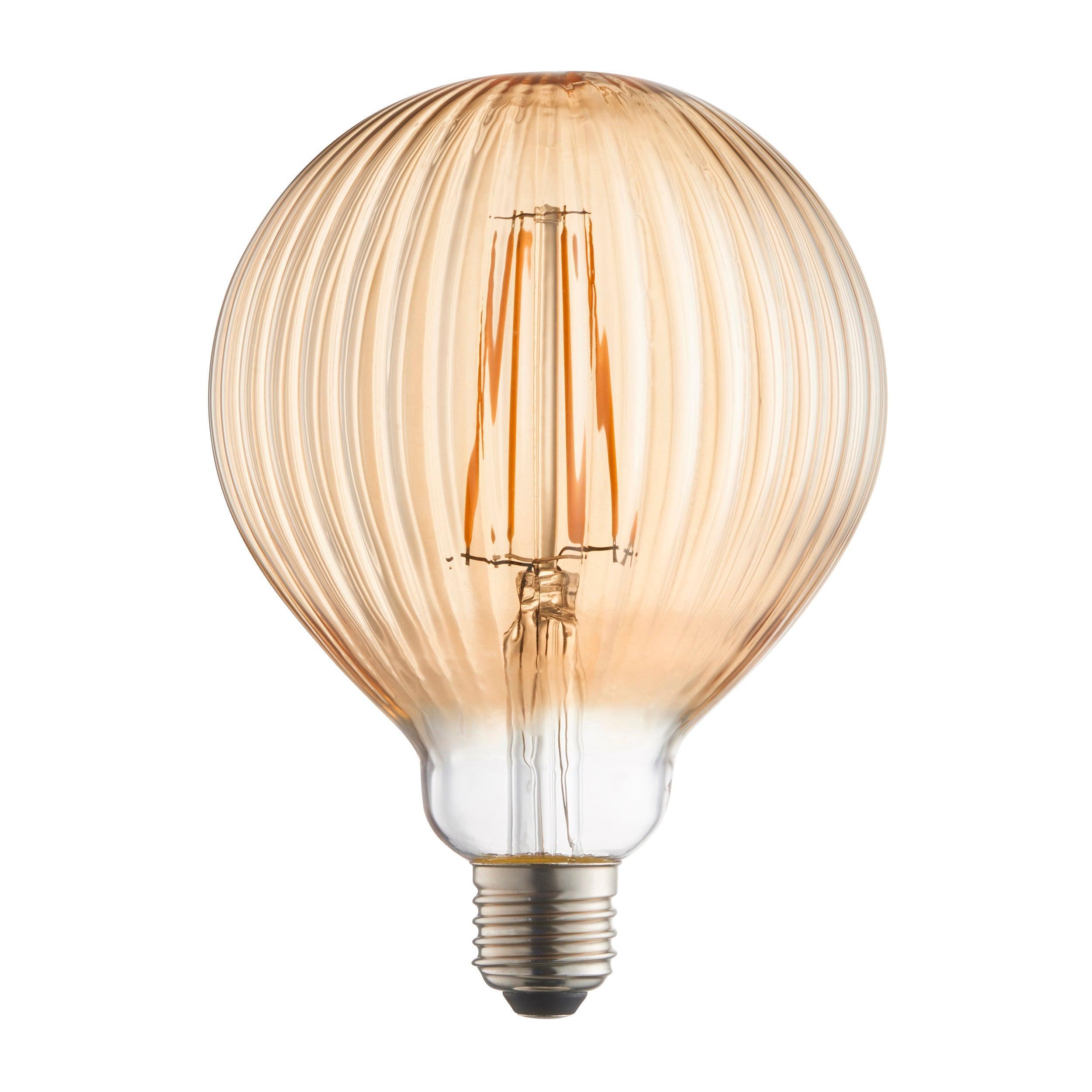 ribb e27 amber tinted ribbed decorative 4w led light bulb Hallway Lighting Image