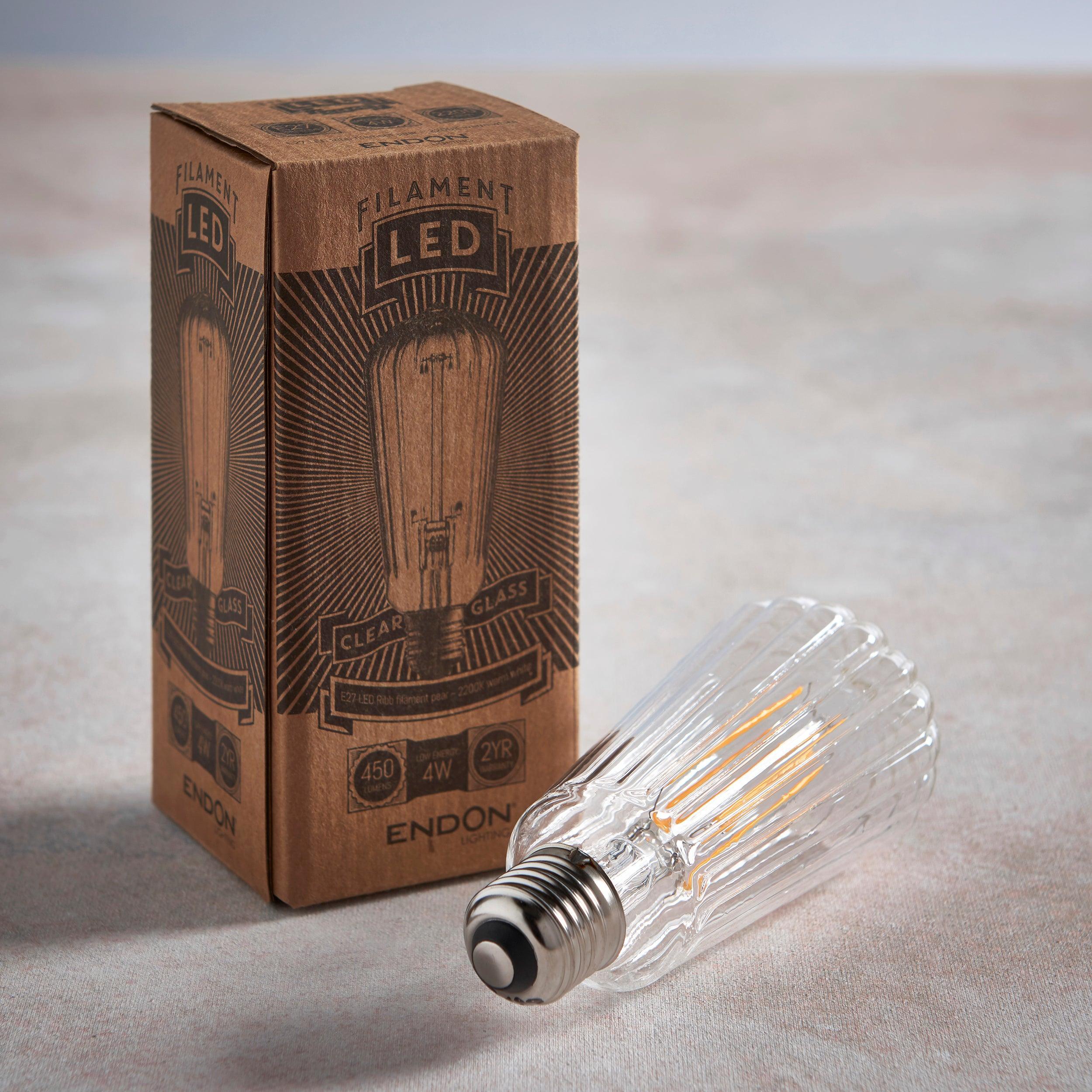 ribb pear shaped e27 decorative 4w led e27 light bulb mDining room lighting