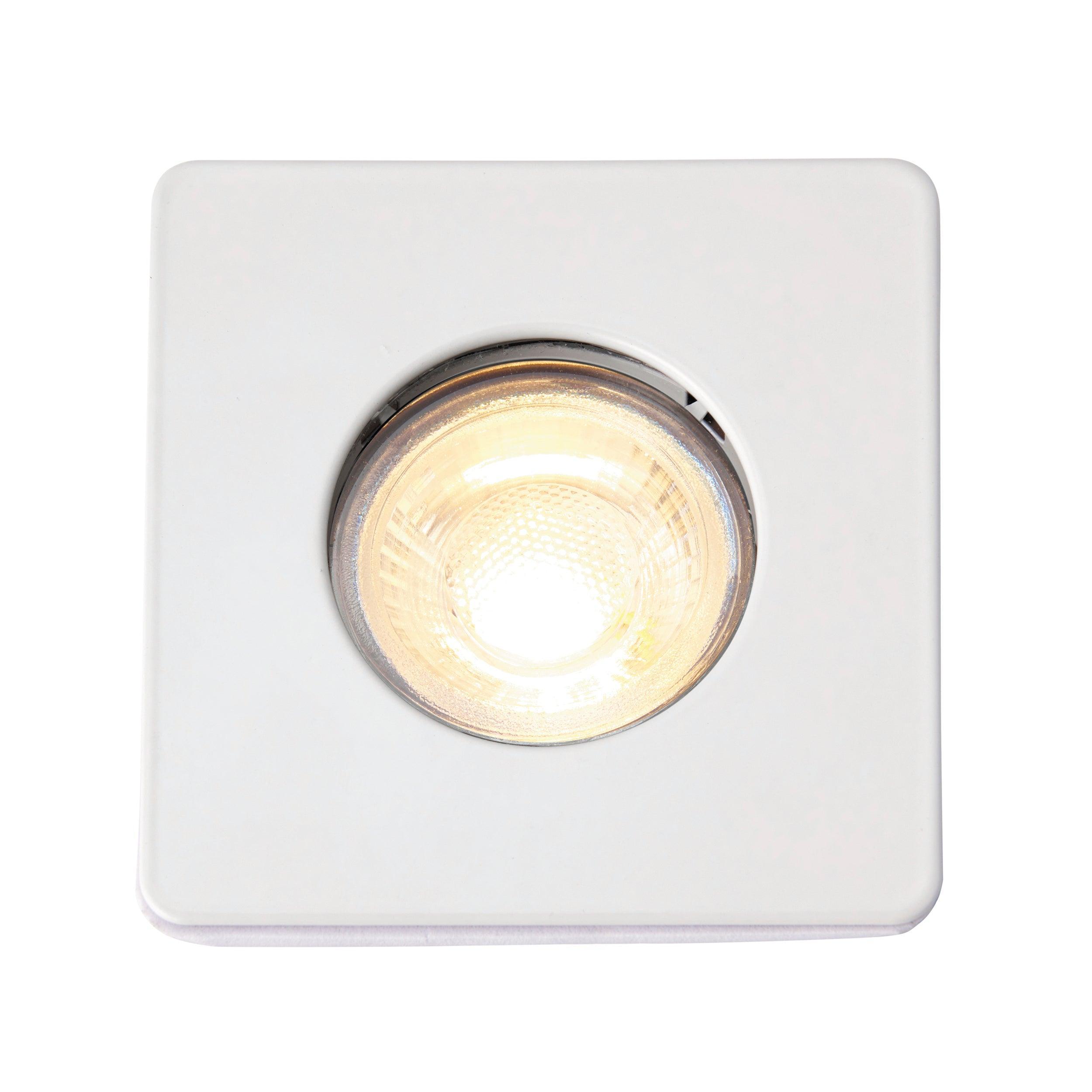 speculo white square recessed light ip65 50w by saxby lighting, close up image 218