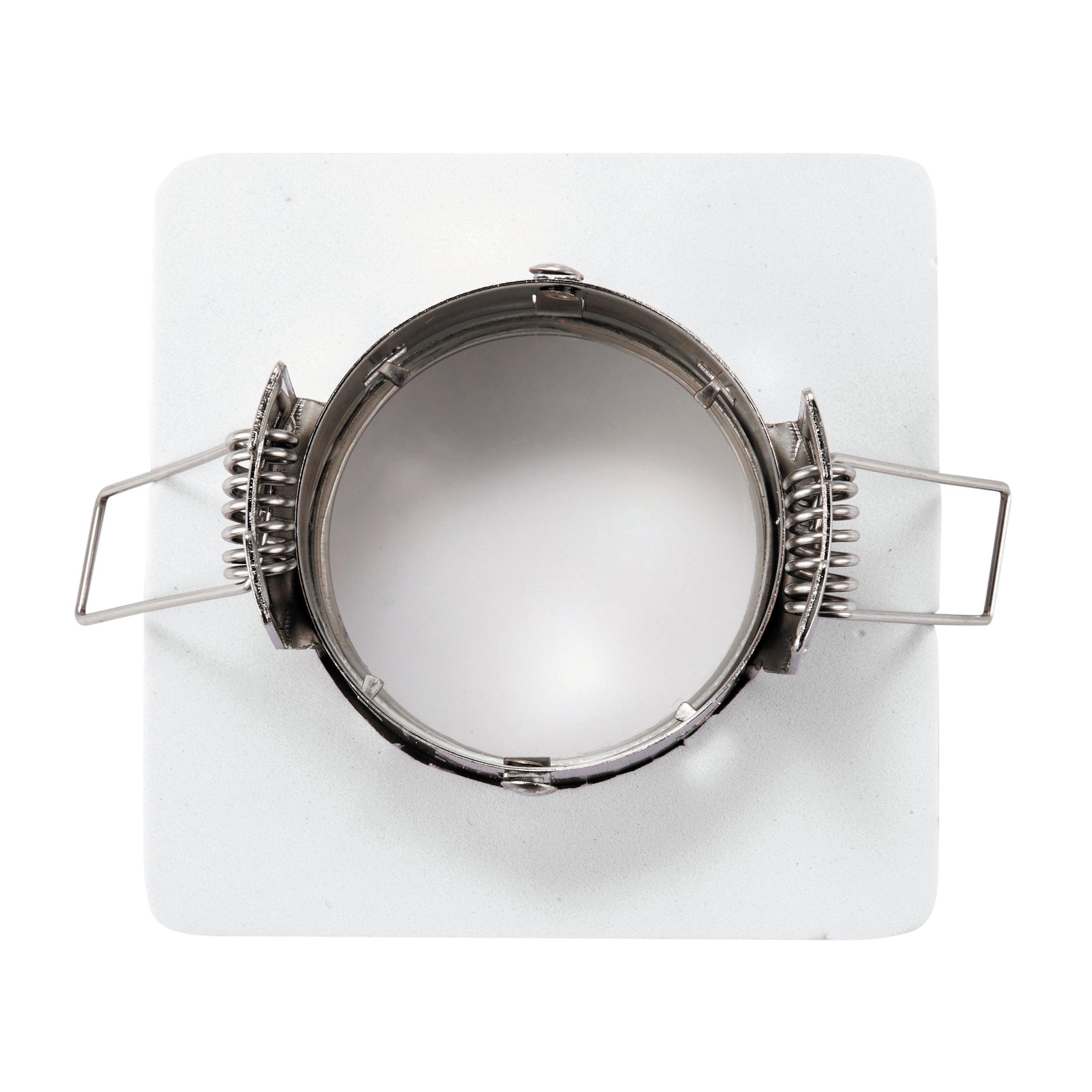 speculo brushed chrome square recessed light ip65 50wby Saxby Lighting, close up image