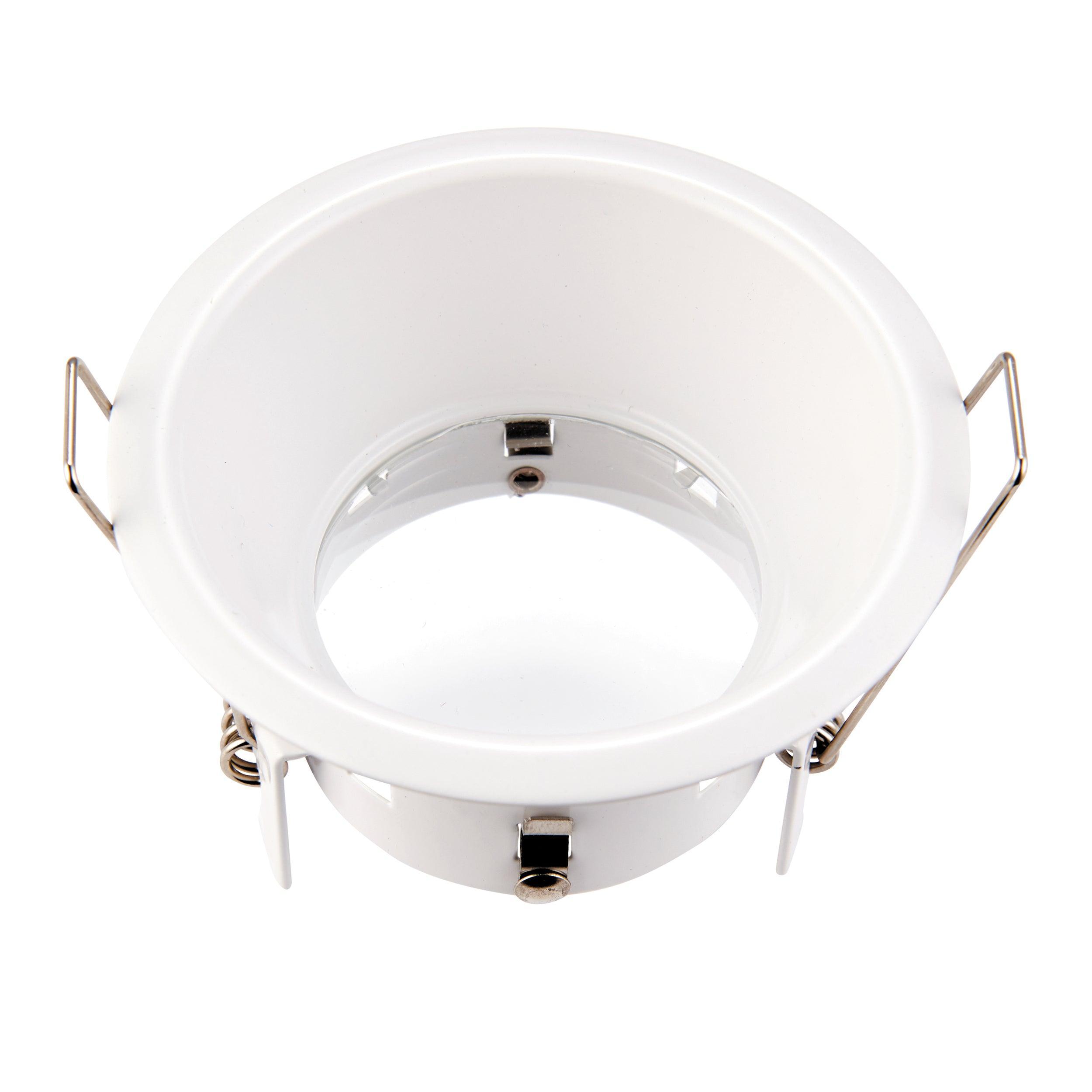 speculo white anti glare recessed light ip65 50w by saxby lighting, close up image 360