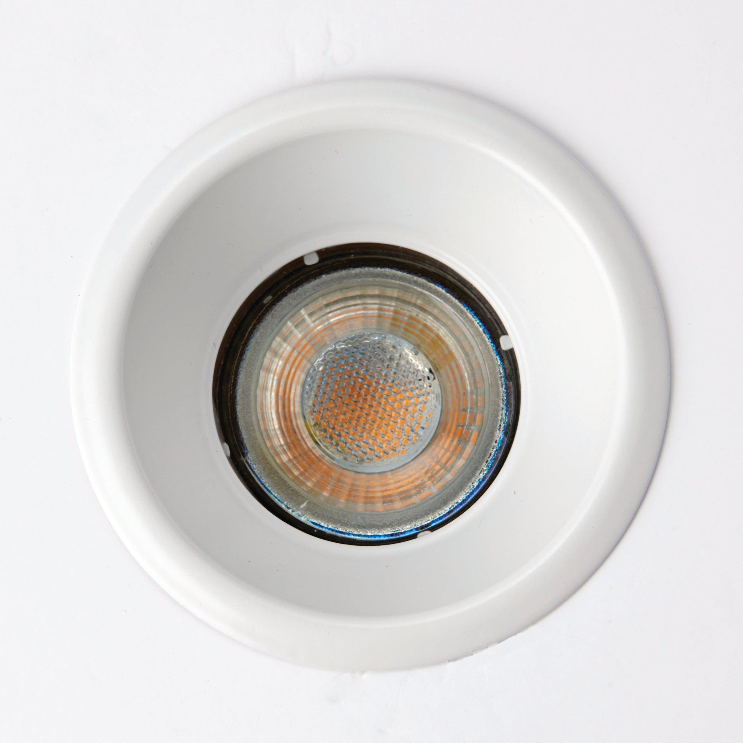 speculo white anti glare recessed light ip65 50w by saxby lighting, close up image 219