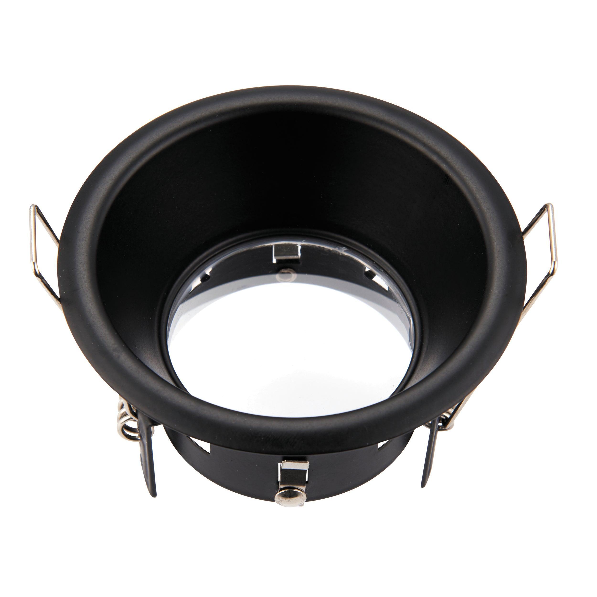 speculo black anti glare recessed ceiling light ip65 50w by saxby lighting, close up image 309