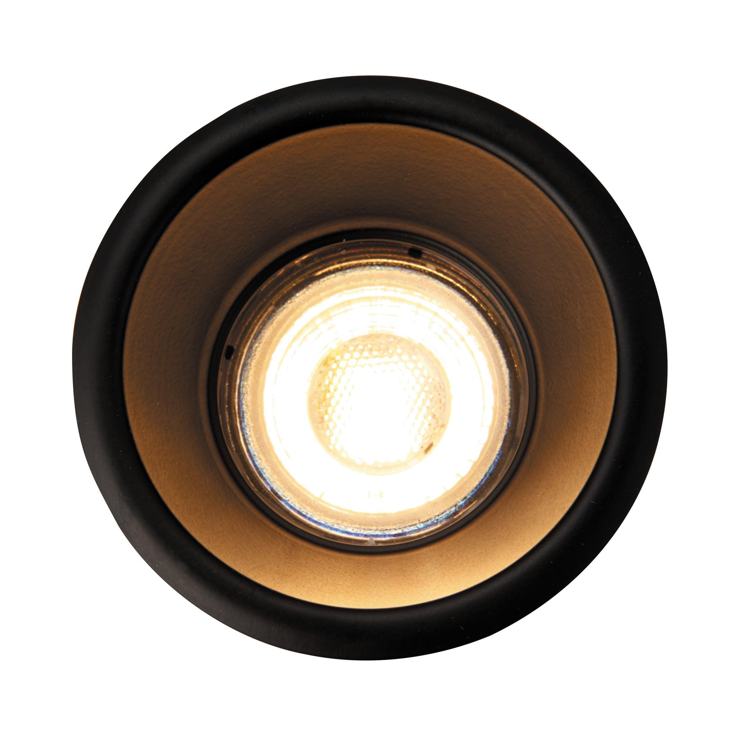 speculo black anti glare recessed ceiling light ip65 50w by saxby lighting, close up image 269