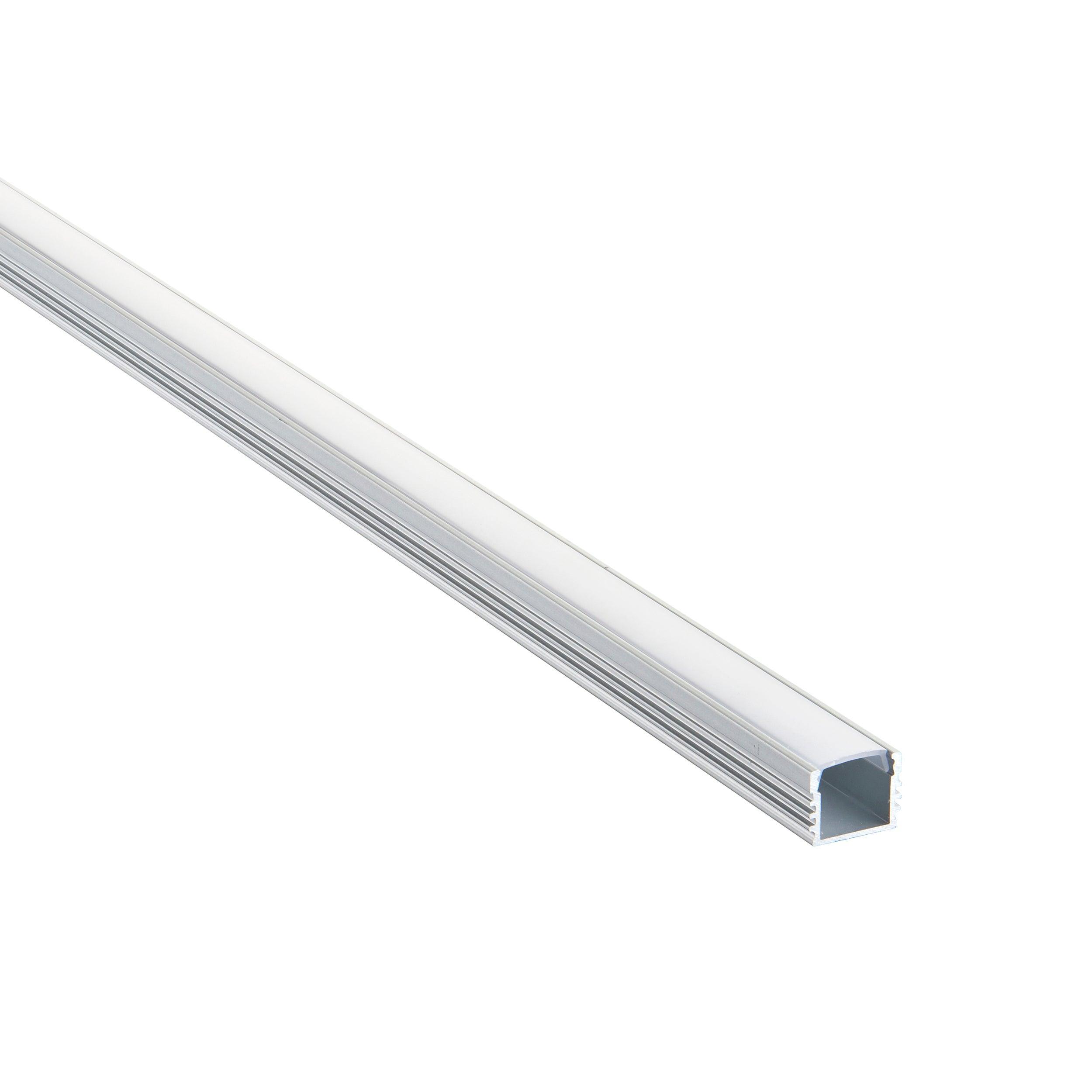rigel surface 2m aluminium profile extrusion silver for led tape lightby saxby lighting
