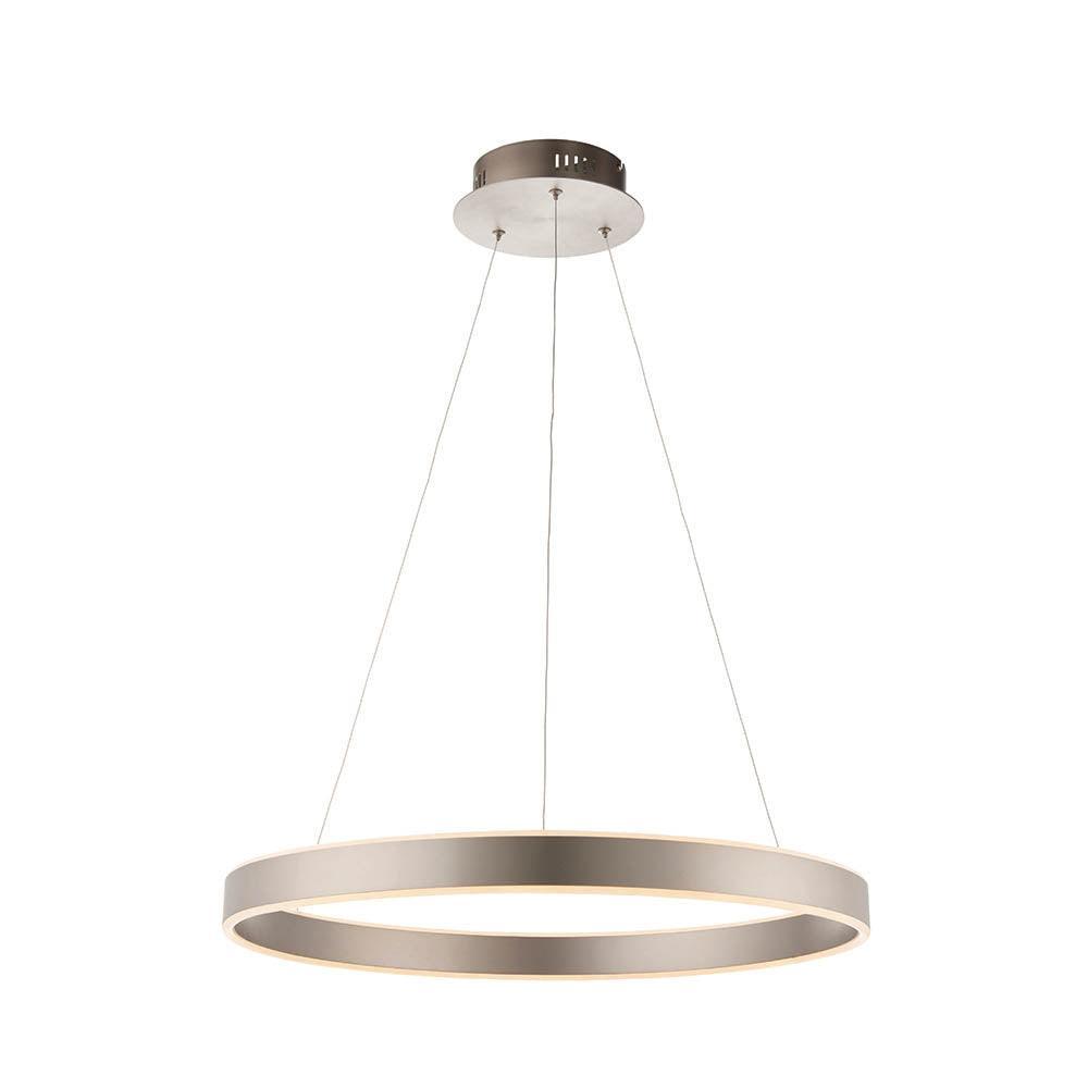 Endon Gen LED Nickel Pendant Ceiling-Ceiling Pendant Lights-Endon Lighting Hallway Lighting Family Image Tiffany Lighting Direct