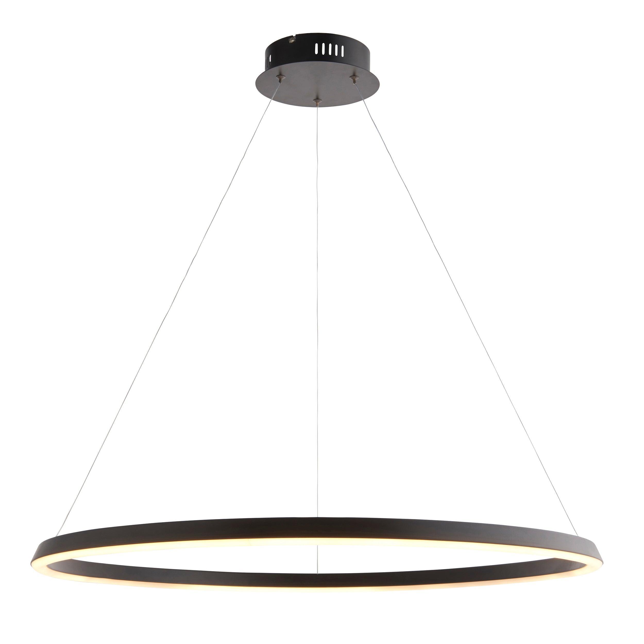 Endon Staten 1 Light Matt Black Pendant Ceiling Light-Ceiling Pendant Lights-Endon Lighting Living Room Lighting Tiffany Lighting Direct