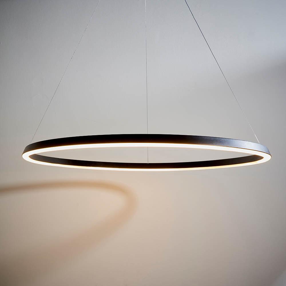 Endon Staten 1 Light Matt Black Pendant Ceiling Light-Ceiling Pendant Lights-Endon Lighting living room close up Tiffany Lighting Direct