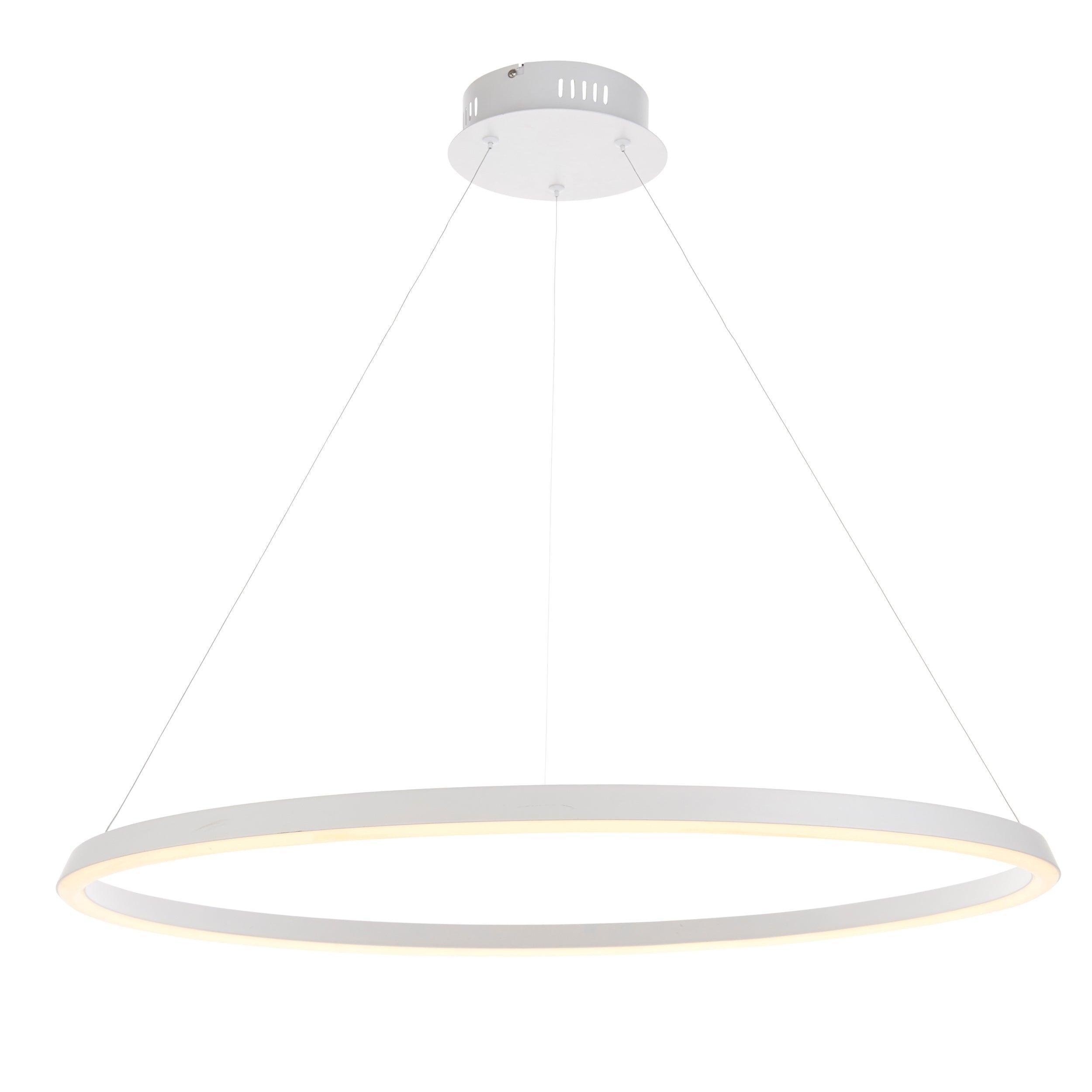 Endon Staten 1 Light Matt White Pendant Ceiling Light-Ceiling Pendant Lights-Endon Lighting Living Room Lighting Tiffany Lighting Direct