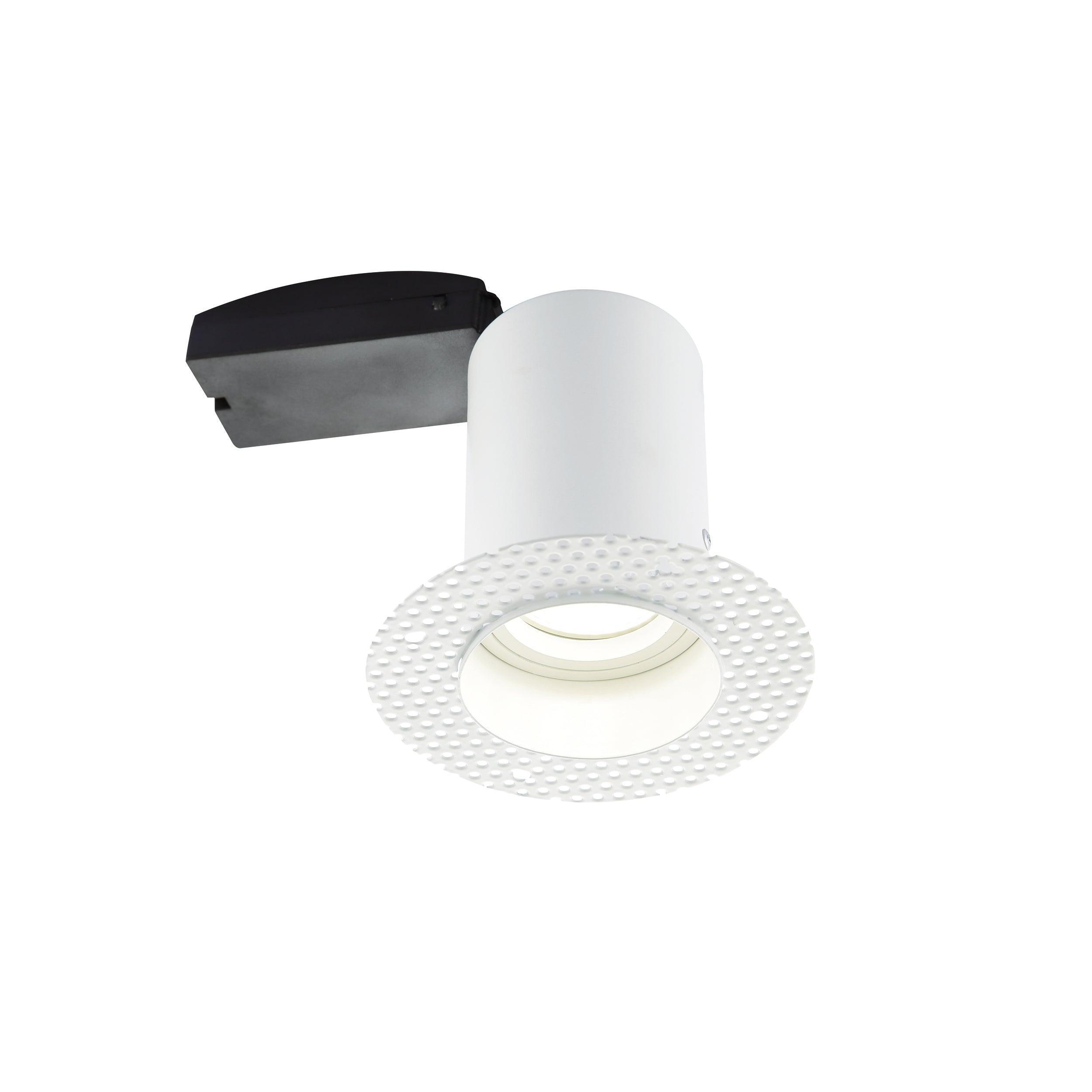 ravel trimless fire rated downlight white recessed light 50wby saxby lighting