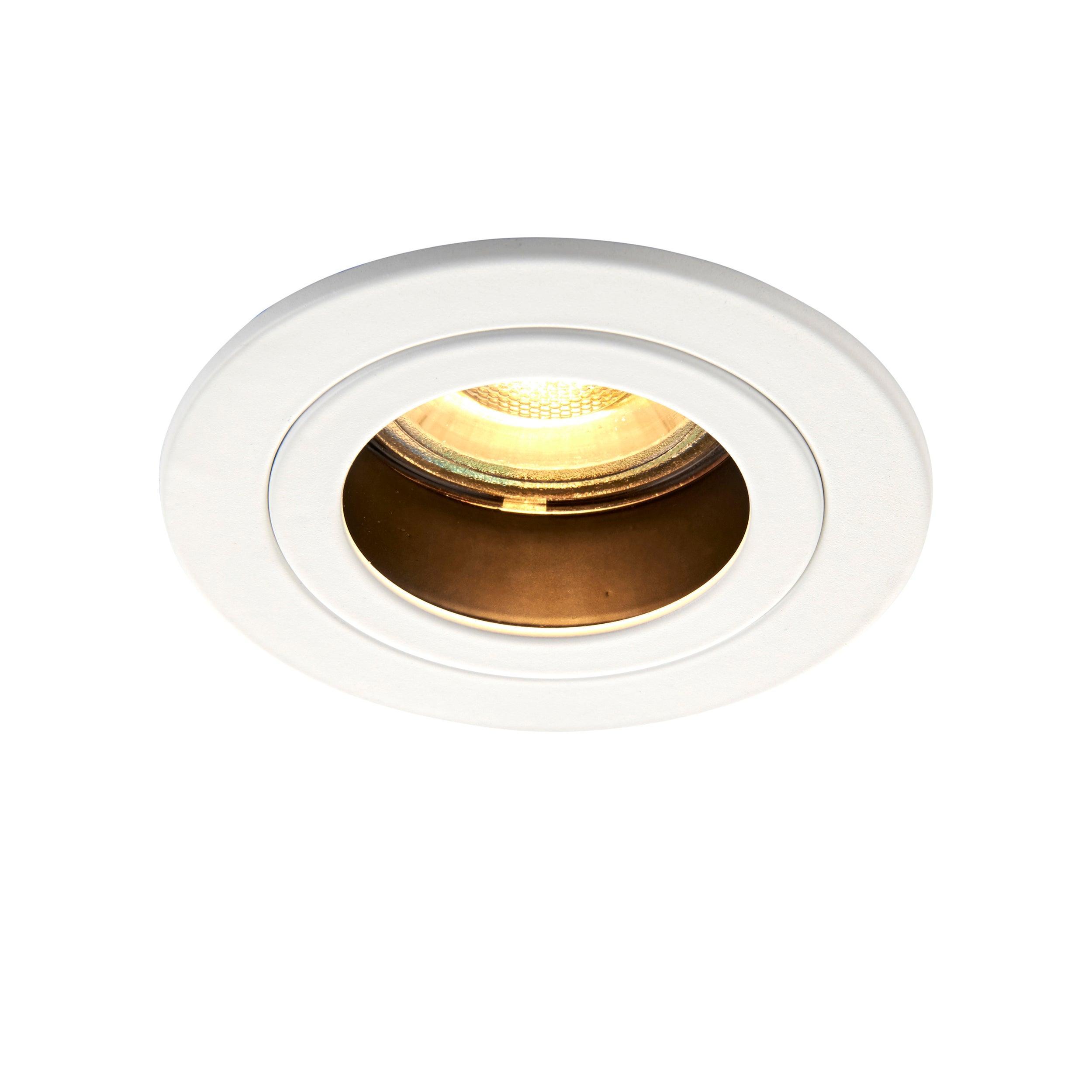 cast baffle white recessed adjustable downlight 50wby saxby lighting