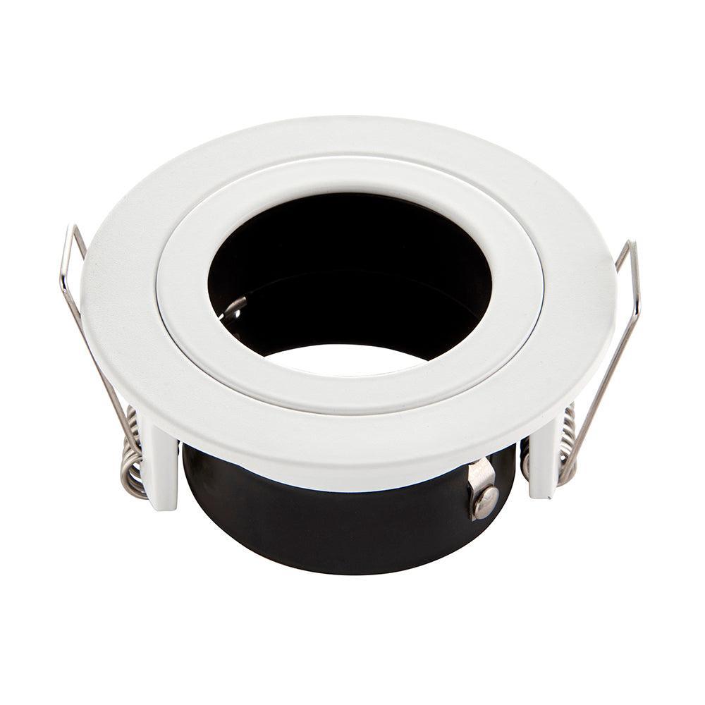 cast baffle white recessed adjustable downlight 50wby Saxby Lighting, close up image