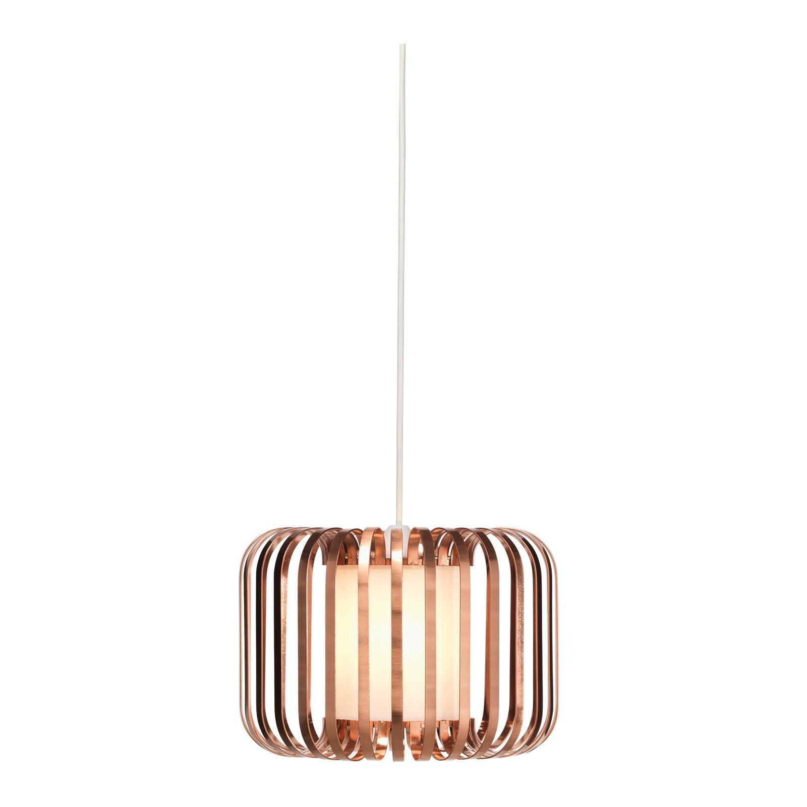 lech large non electric pendant copper with white centre