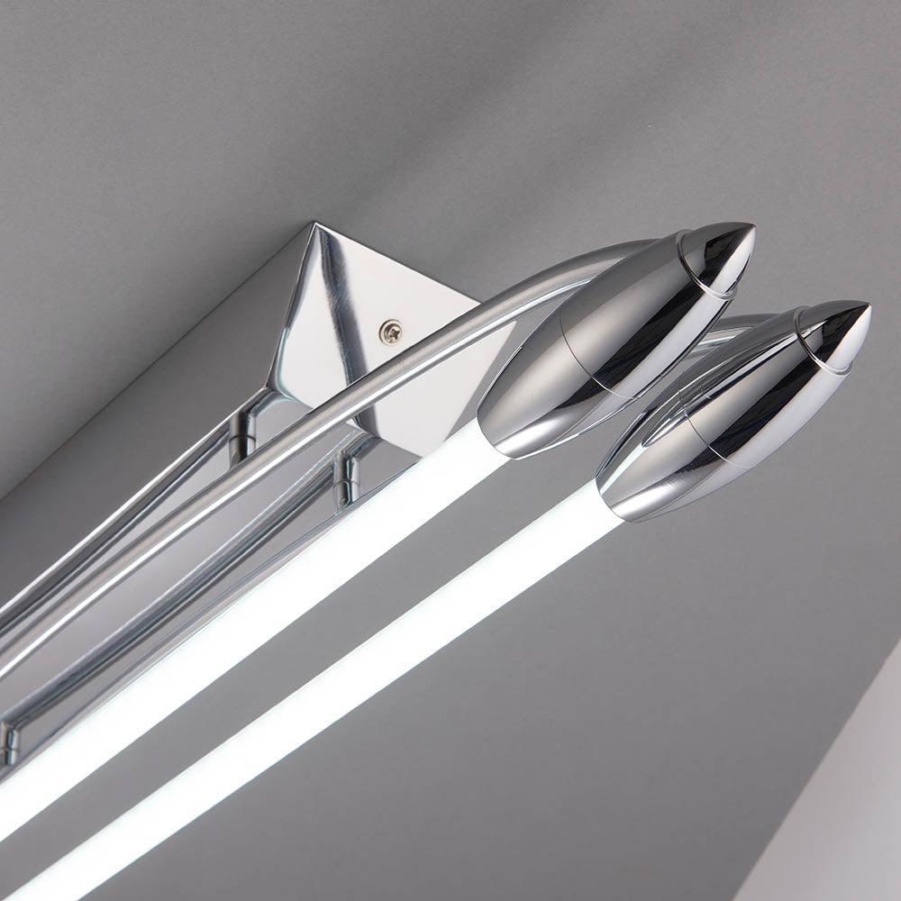 Endon Harper Chrome Finish LED Flush Ceiling Light - Small Hallway close up