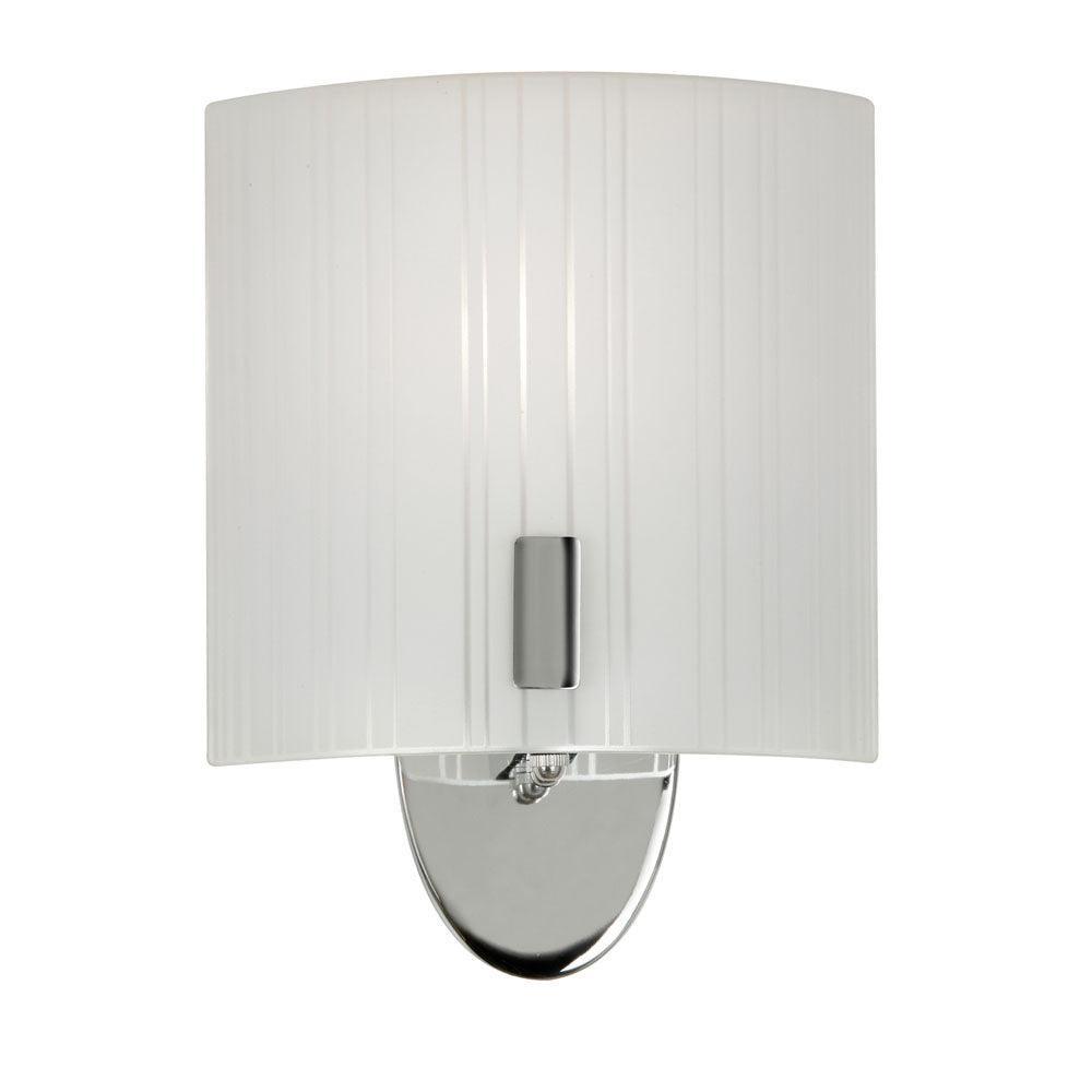 zafra single chrome glass wall light