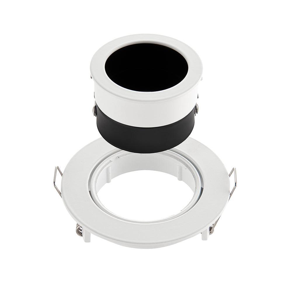 cast baffle tilt white recessed adjustable downlight 50w by saxby lighting, close up image 291