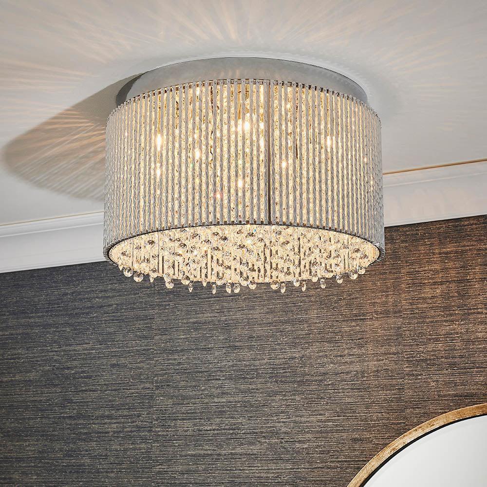 Galina 10lt Flush Ceiling Light by Endon Lighting Living Room Image 2