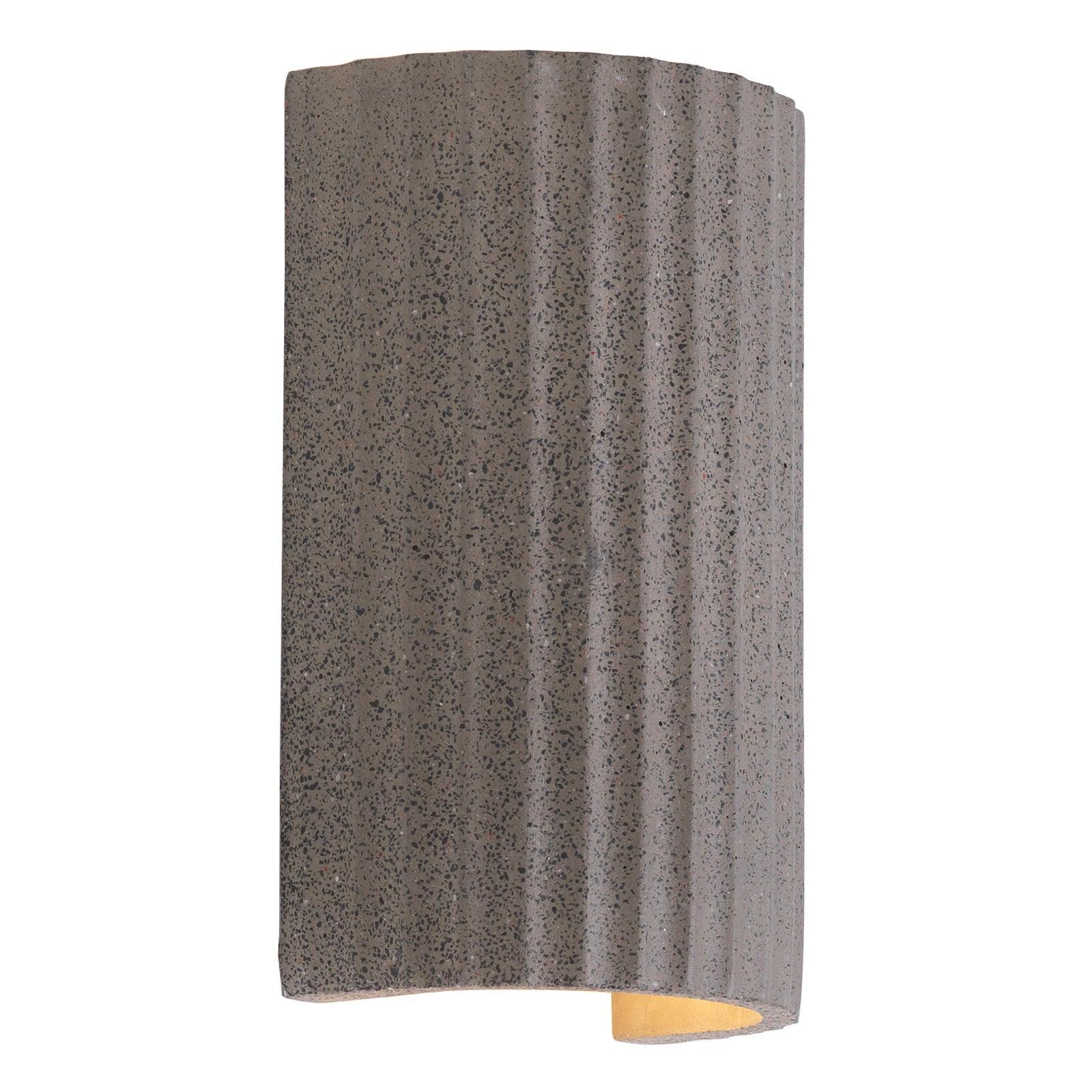 nilak black sandstone single up down ridged wall light