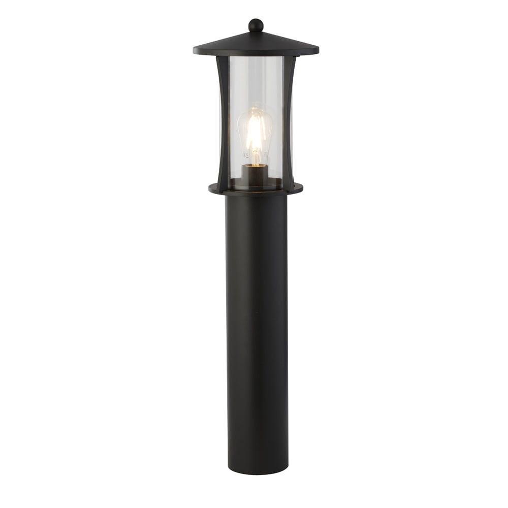 pagoda 1 light black outdoor post 73cm height