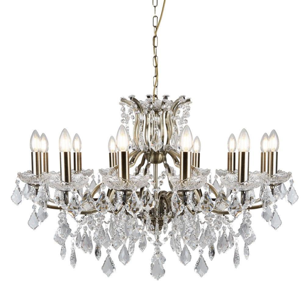 Paris 12 Light Brass/Crystal French Style Chandelier-1-Tiffany Lighting Direct