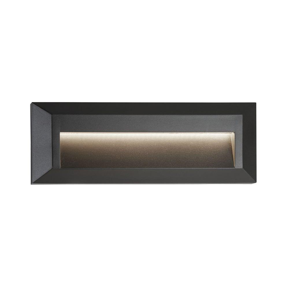 ankle outdoor 1 light led dark grey slot wall light