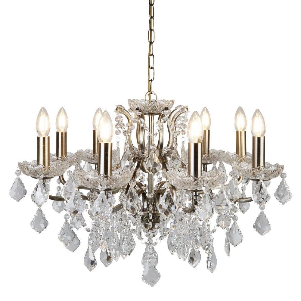 Paris 8 Light Brass/Crystal French Style Chandelier-1-Tiffany Lighting Direct