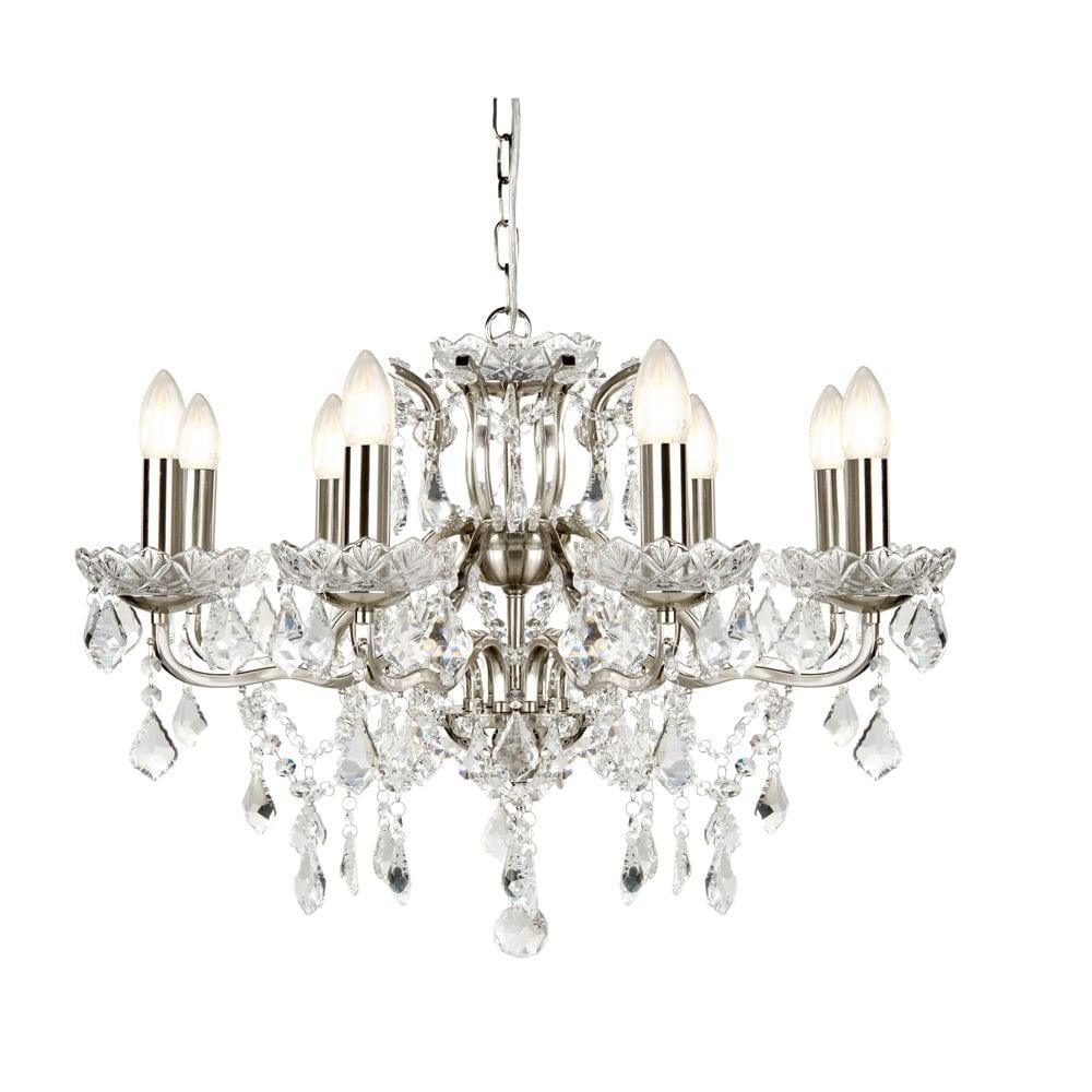 Paris 8 Light Silver/Crystal French Style Chandelier-1-Tiffany Lighting Direct