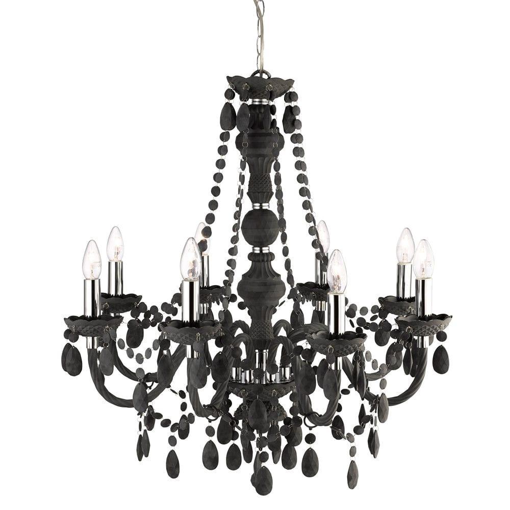 Searchlight Marie Therese 8 Light Grey Acrylic Chandelier-1-Tiffany Lighting Direct