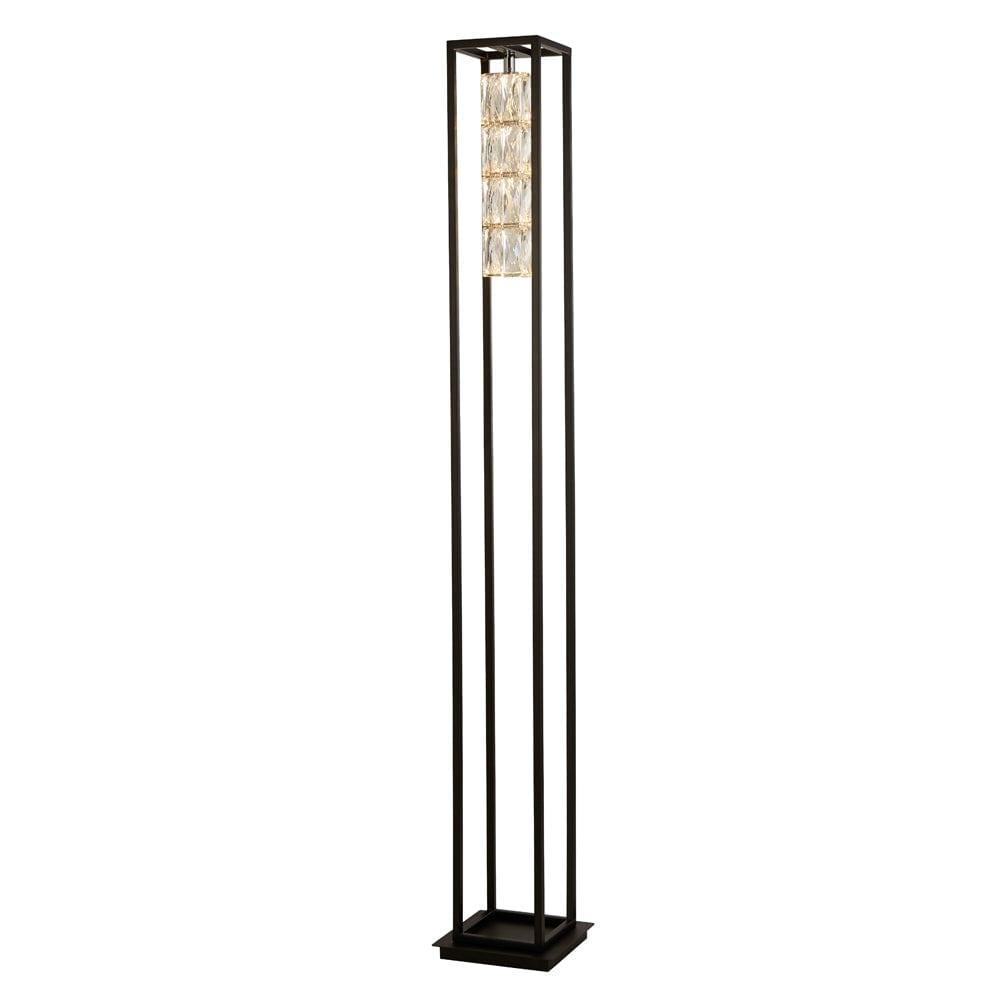 Elevator 1 Light LED Black Frame Floor Lamp - Crystal Drops by 1