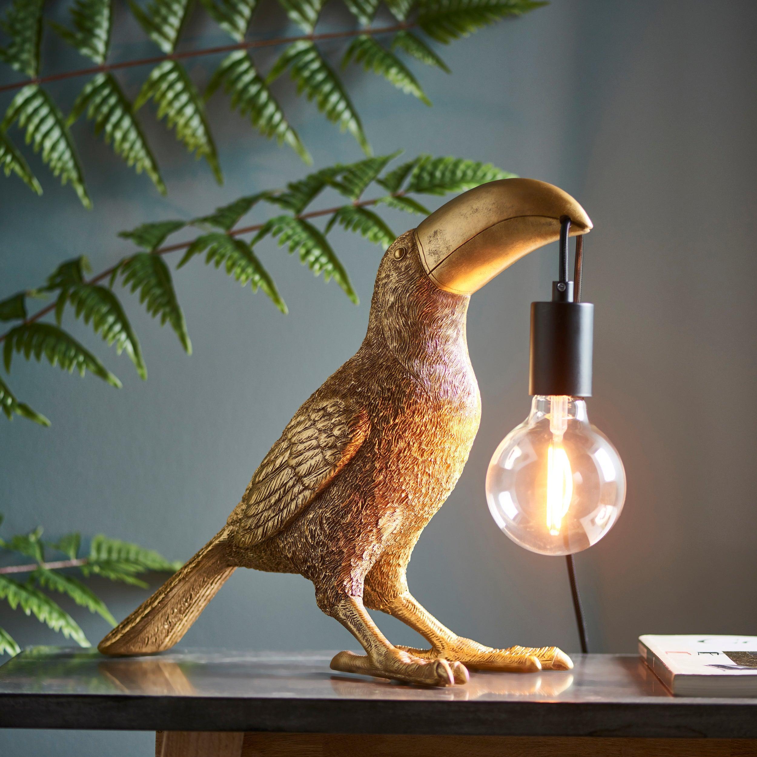 Buy Living Lighting Arthur Gold Toucan Table Lamp